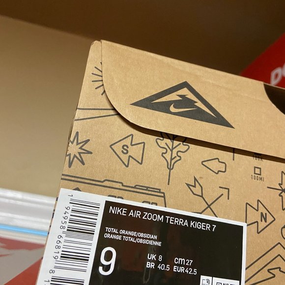 Nike Air Zoom Terra Kiger 7 Hiking Shoes Total Orange CW6062-800 Men Sz NEW - Picture 9 of 15